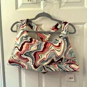 Athleta Marble Swirl High Neck Sports Bra in Multicolor
